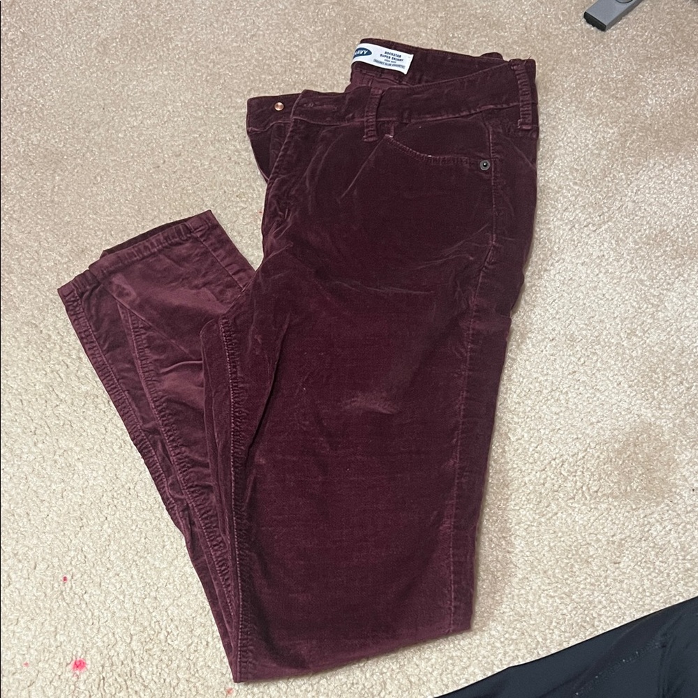 Burgundy velvet Pants